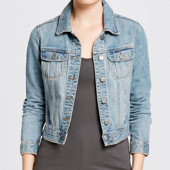 Old Navy Jackets & Blazers - Old Navy Women’s Distressed Denim Jean Jacket Size XS Light Wash